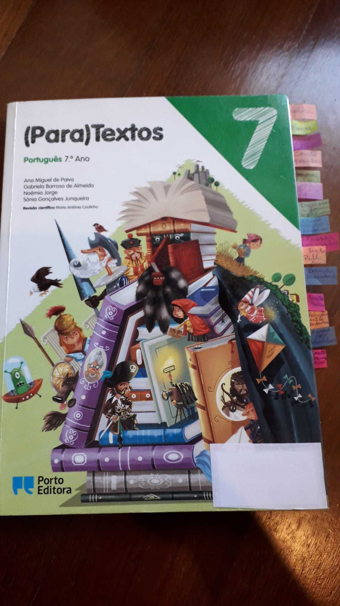 Livro Português 7ºano "(Para)Textos" + Caderno atividades (Como Novo)