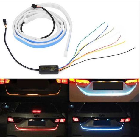 RGB лента для авто LED  120 см гибкая подсветка багажника