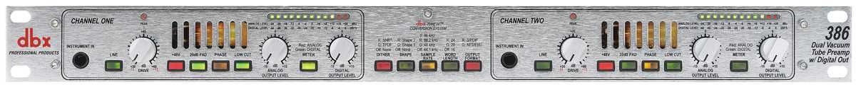 dbx 386 - Pre-amp duplo a Valvulas