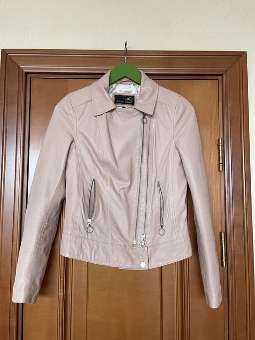 Antonio Rossini шкіряна куртка косуха колір пудра