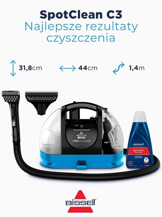 Profesjonalny odkurzacz piorący Bissell SpotClean C3 3619N dywan auto