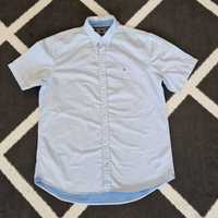 Tommy Hilfiger oryginalna koszula błekitna krótki rękaw L