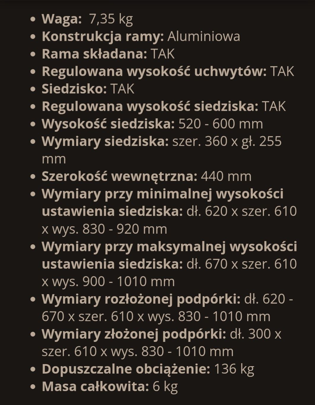 Chodzik jeździk balkonik dla seniora