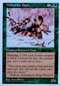 Magic the Gathering  - Wolverine Pack - 5th Edition