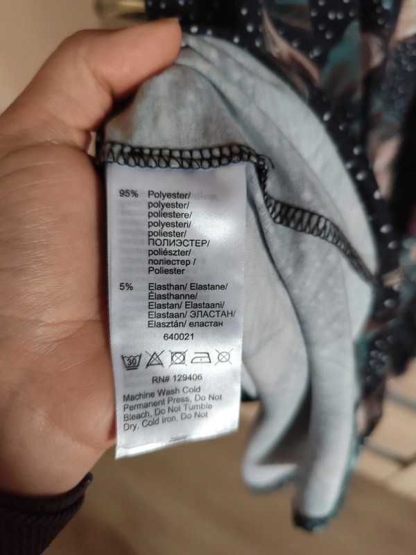 midi piękna sukienka bodyflirt 48/50 wzór bez wad