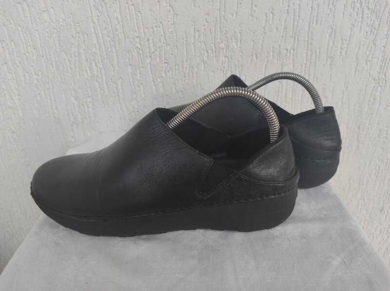 Брендовие кожанние туфли, шлепки Fitflop р.38