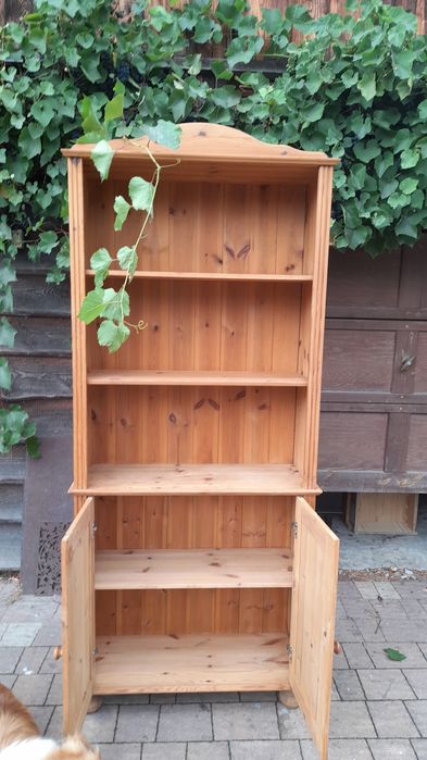 Biblioteczka drewniana  w stylu skandynawskim, jasna sosna naturalna,