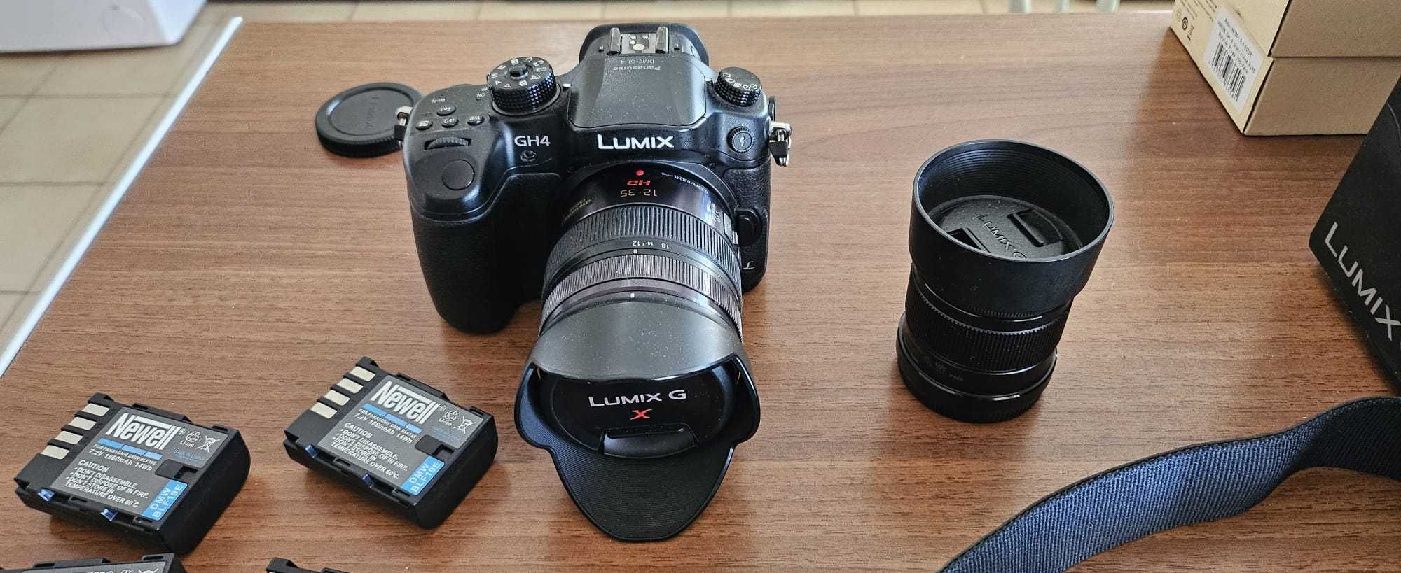 Lumix GH4 + 6 baterii + 3 ładowarki + 2 obiektywy OKAZJA