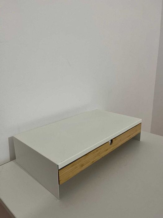 ELLOVEN
Suporte do monitor c/gaveta, branco - como novo