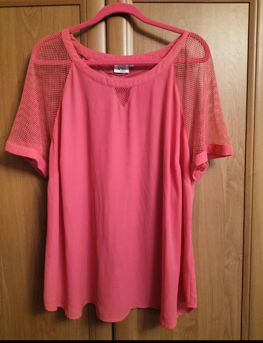 Różowa bluzka siateczka
