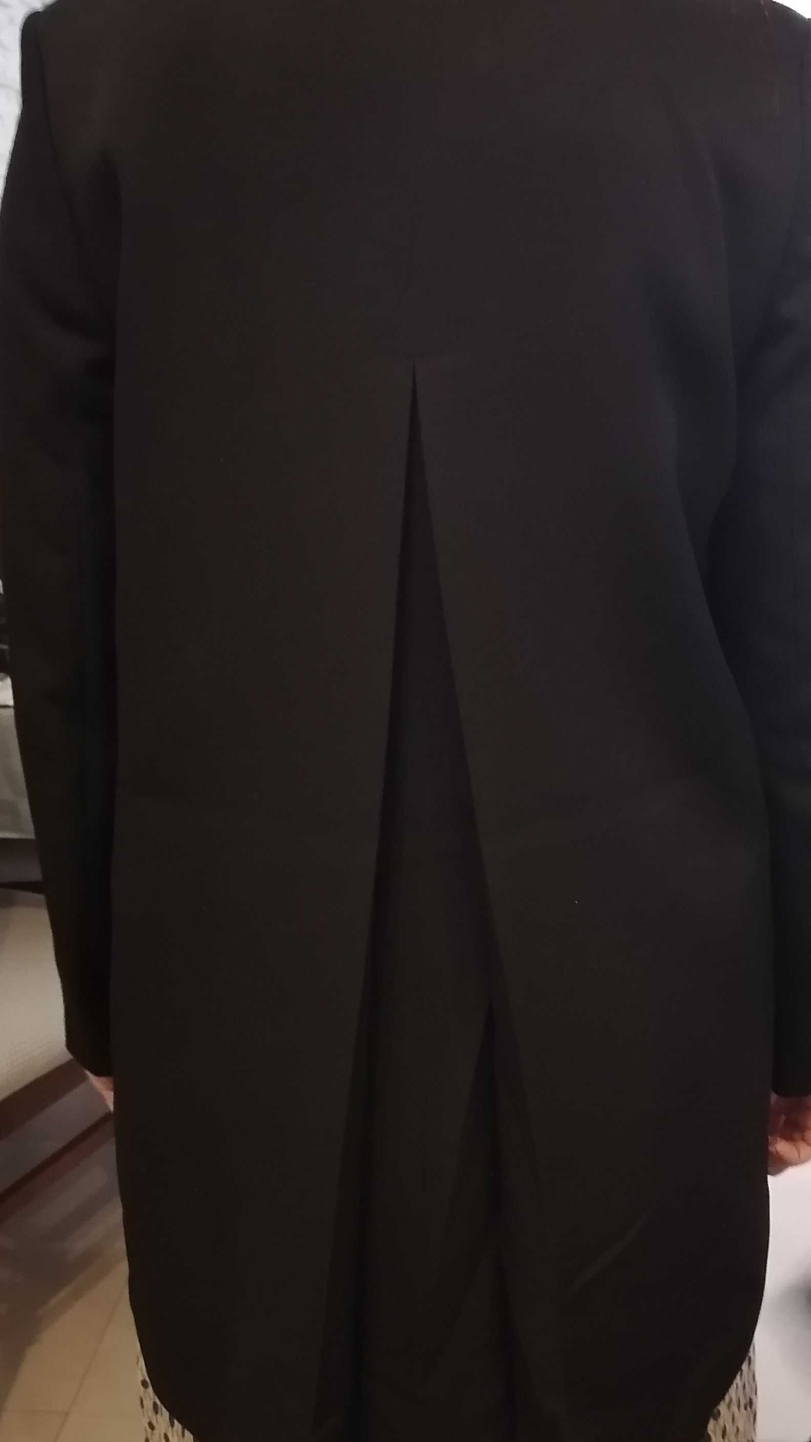H&M czarny długi żakiet płaszcz na zamek nowy bez metki, rozmiar 36