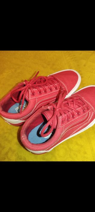 Buty VANS biało-czerwone 34,5/21,5