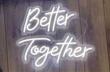 Better Together napis neon na wesele