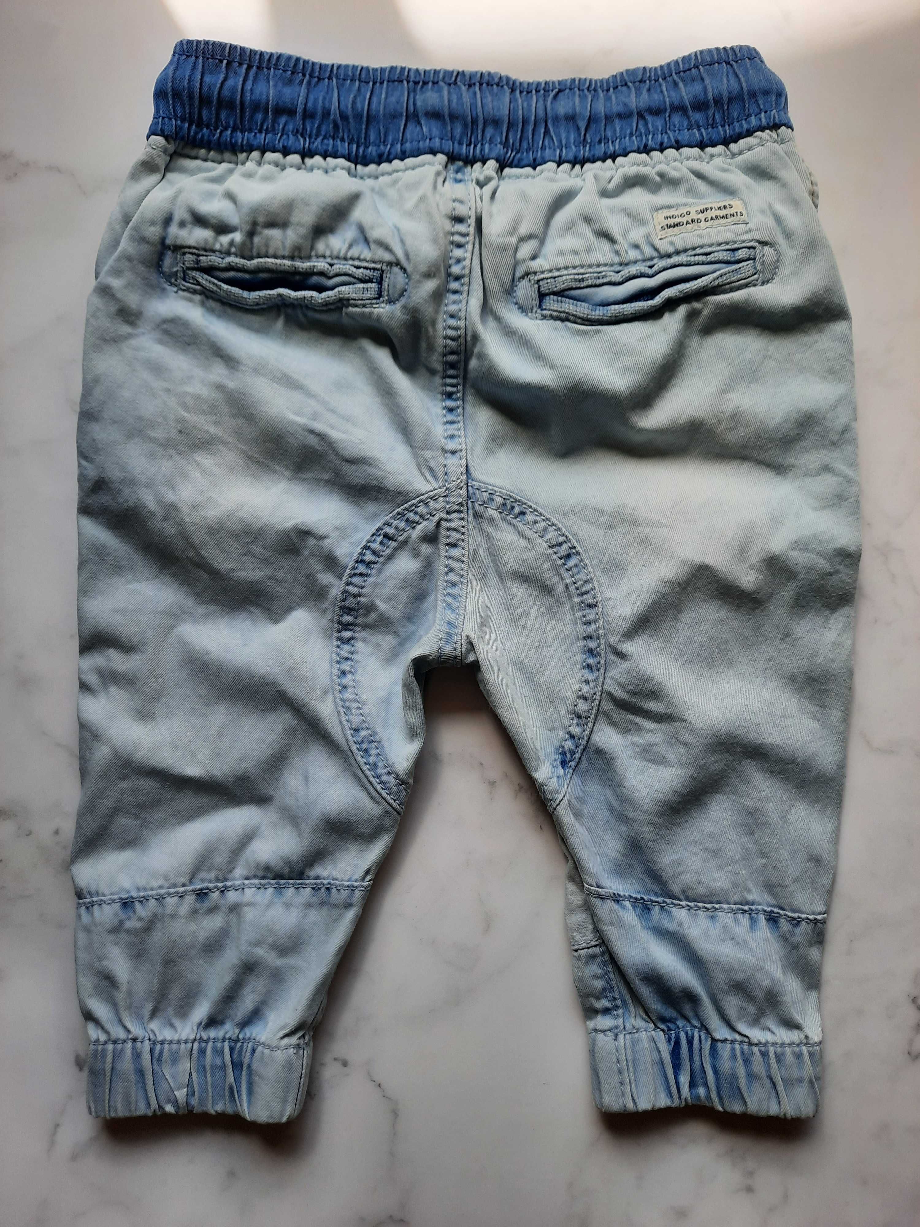 Zara spodnie jeans 74