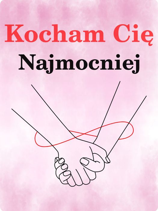 Plakat metalowy Prezent Walentynki Kocham CIę Najmocniej