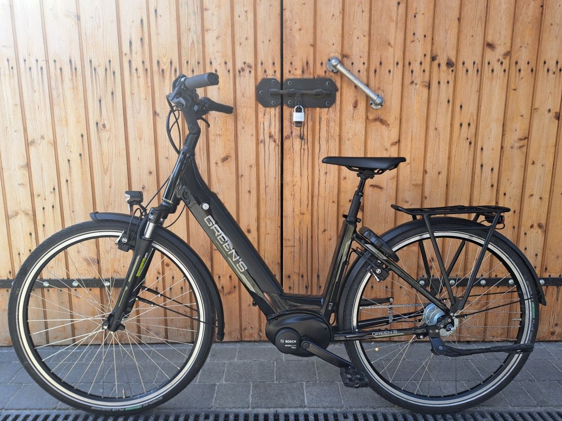 JAK NOWY Rower Elektryczny GREENS miejski Bosch Active Line Plus S M H
