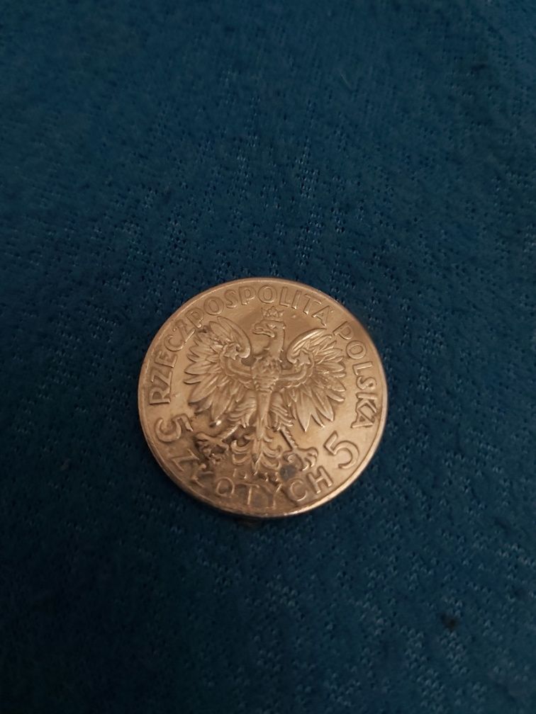 5 zl.1933 rok Głowa Kobiety ..Moneta..Srebrna...