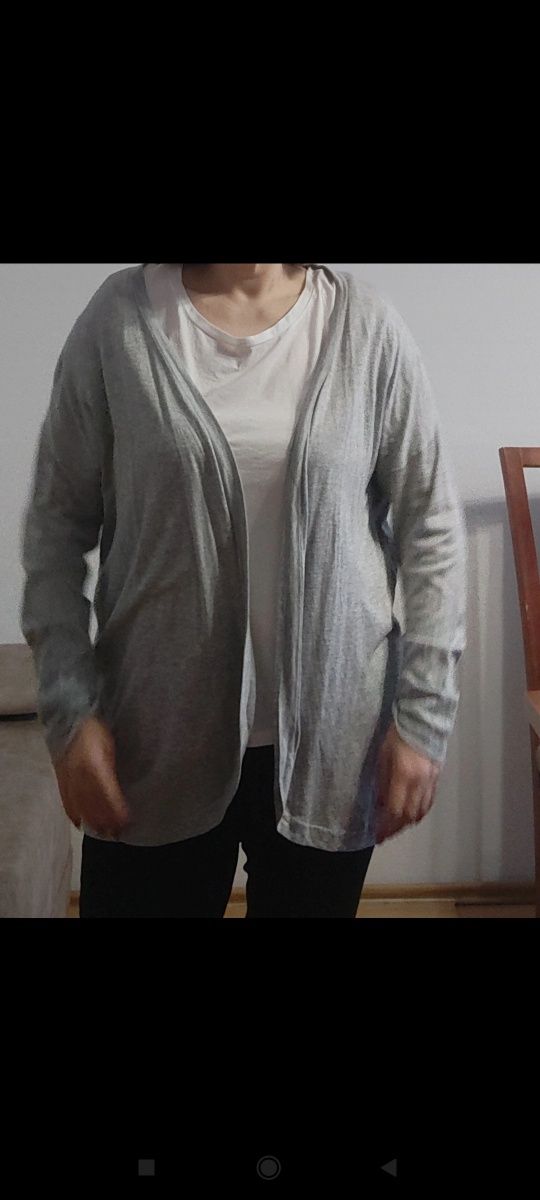 Sweterek/kardigan/ szary luźny r. XL, C&A