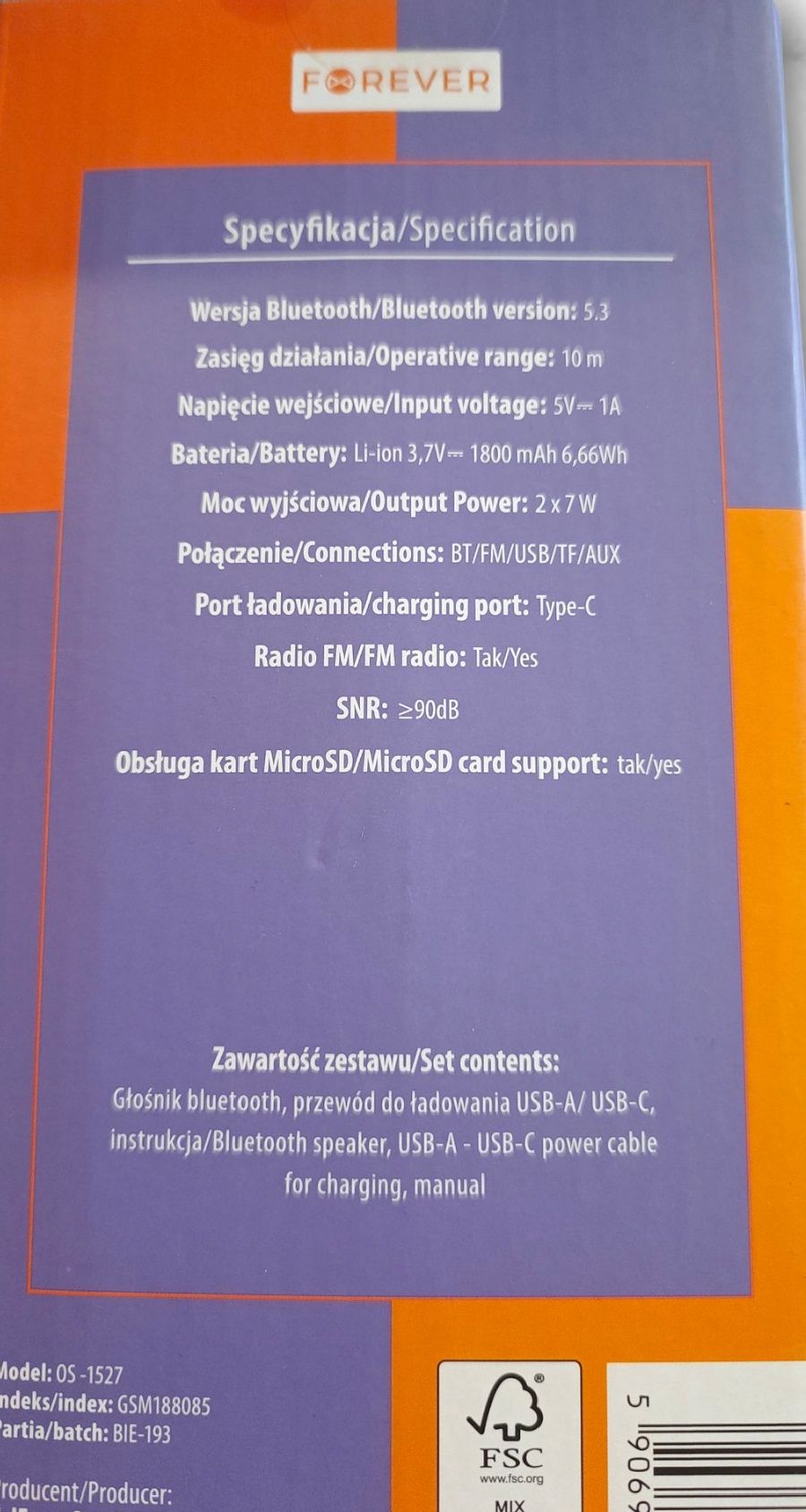 Głośnik Bluetooth LED