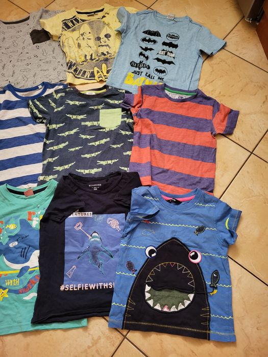 Koszulki dla chłopca roz.98/104 oryginalne różne firmy 9szt.