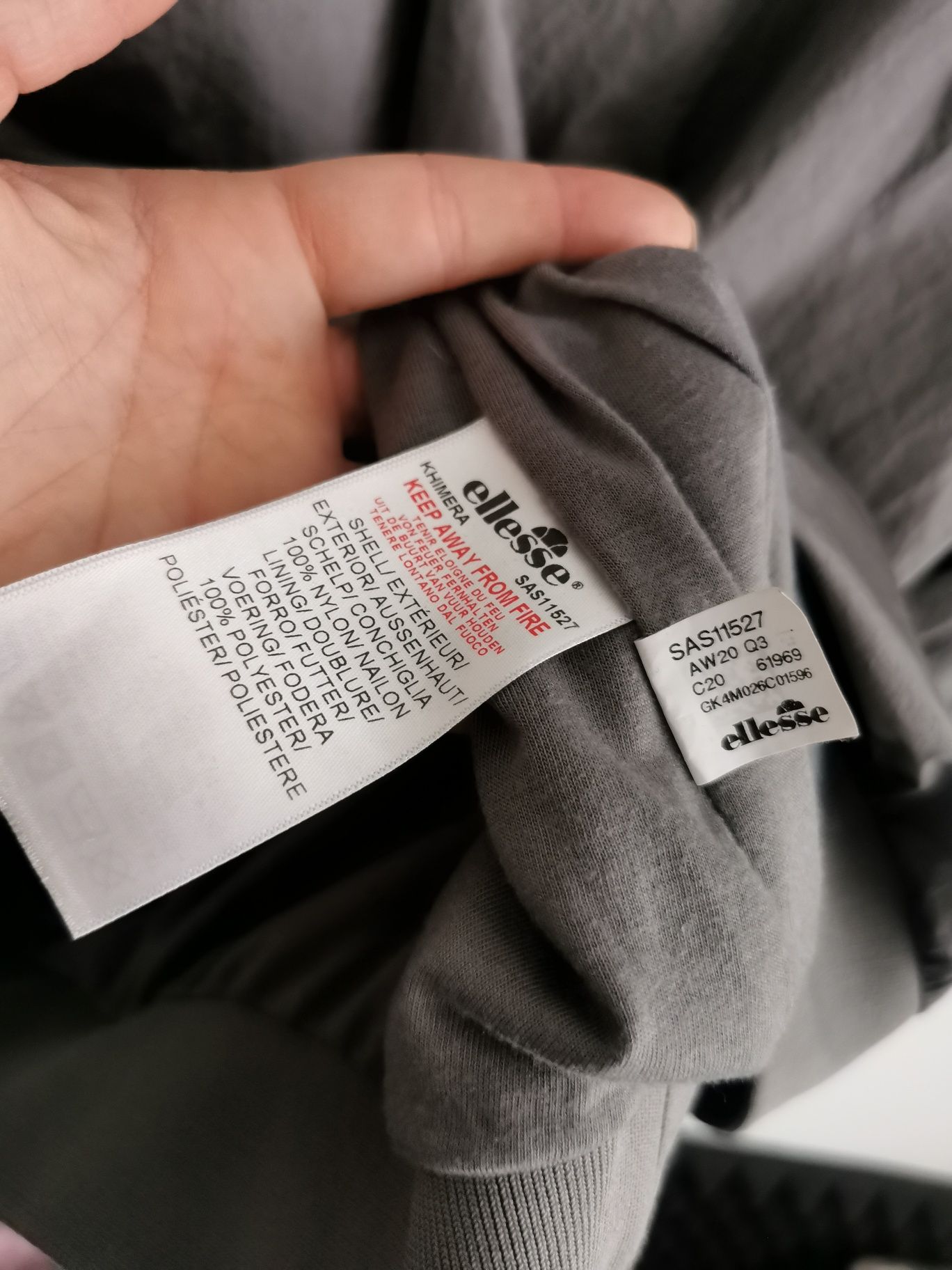 Ellesse kurtka męska logowana cienka L