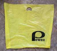 Pewex reklamówka żółta 57x57 prl vintage retro