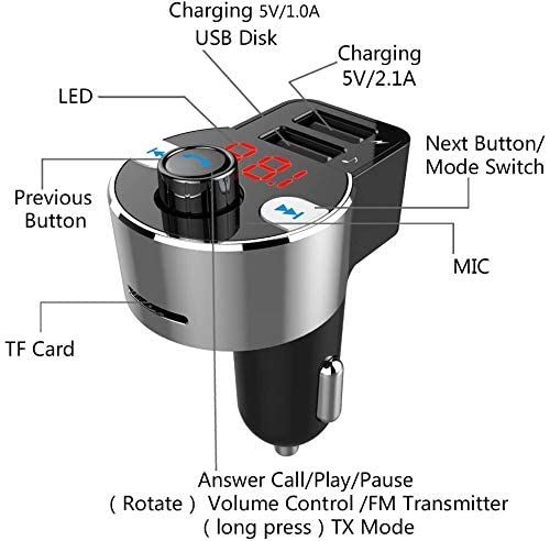 FirstE FM Transmiter Bluetooth 4.2
