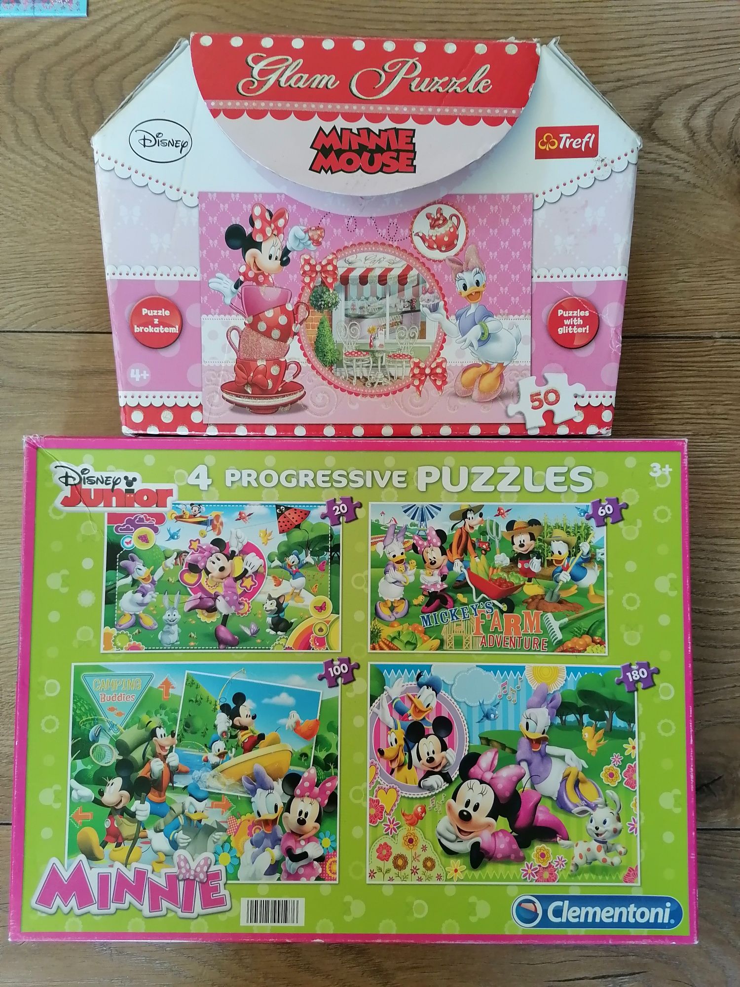 Puzzle 4w1 Disney Junior + gratis Minnie Mouse