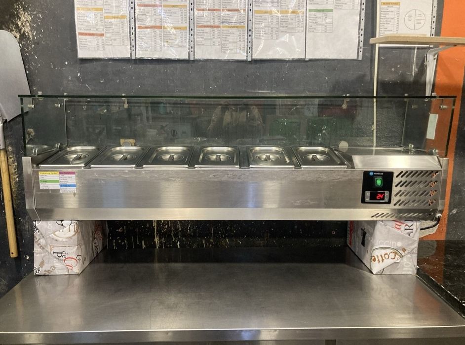 вітрина холодильна для топпинга саладетта саладета шаурма холодильная