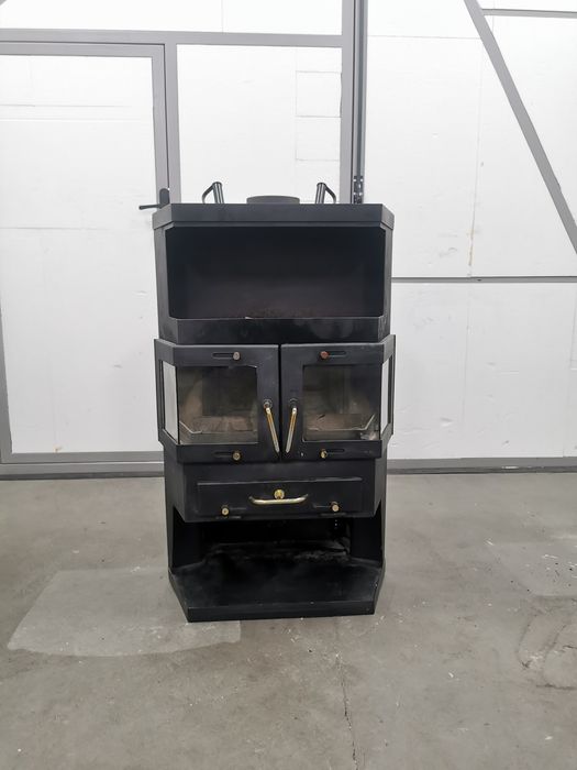 Piecyk piec koza 9KW duży owalny PrEmIuM  dom garaż domek letniskowy