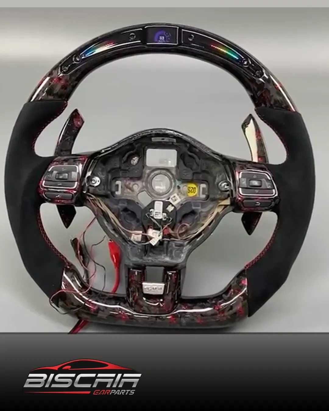 Volante VW Forged Carbon + LED Display MK5/R Line Personalizável