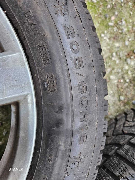 Alu laguna 3 5x114,3 z zimą 7mm Dunlop Winter Sport 205/60/16 z 2019r.