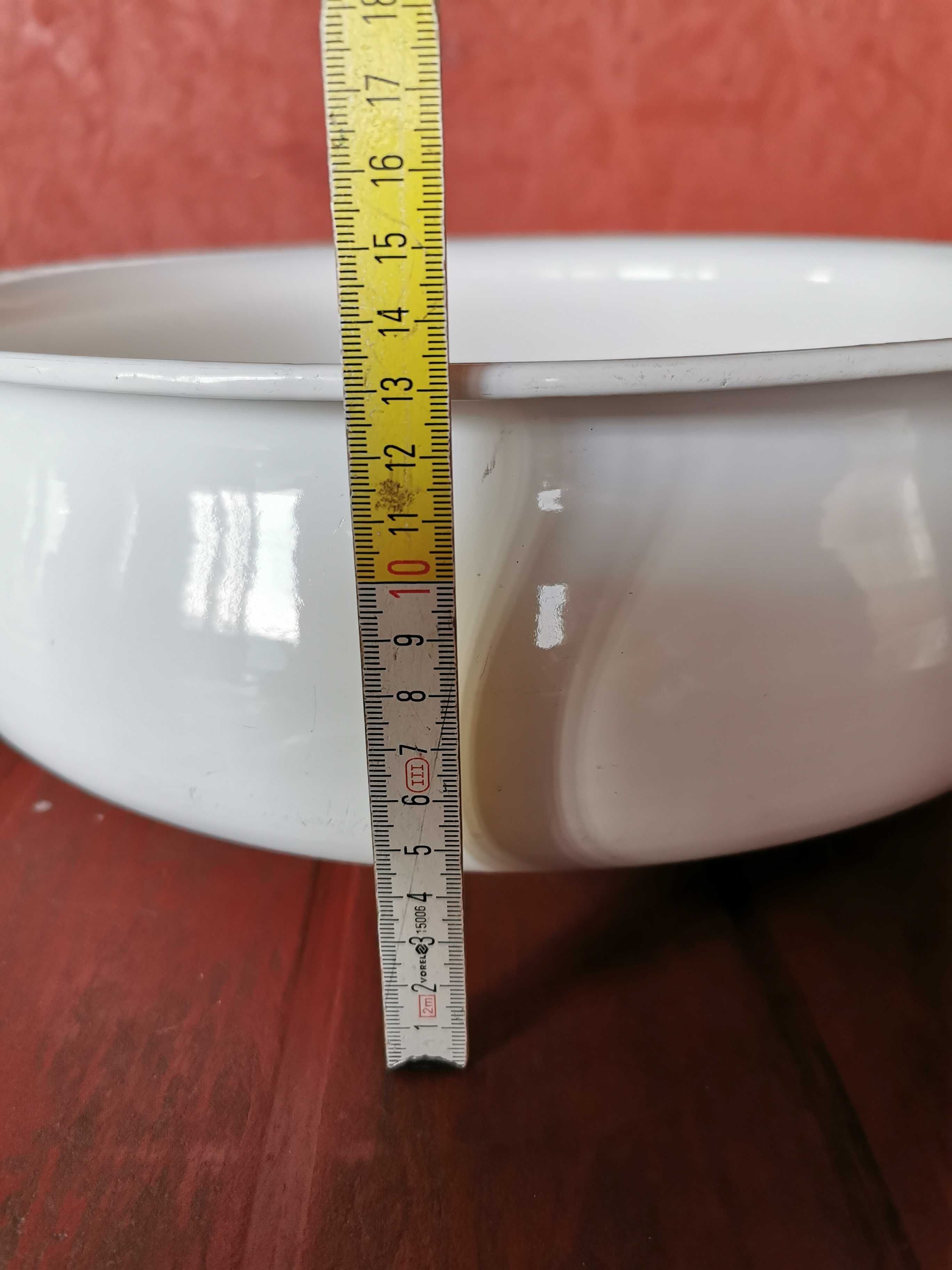 Stara emaliowana miska Silesia śr.39 cm - PRL