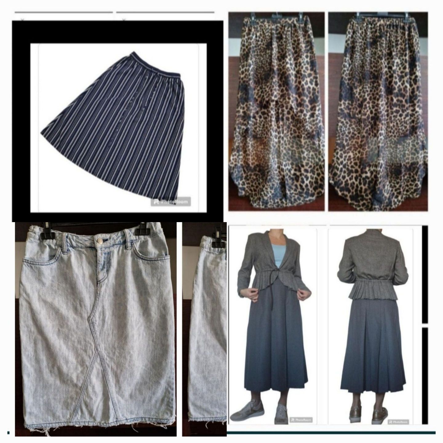 Джинсовая юбка, шифоновая со шлейфом