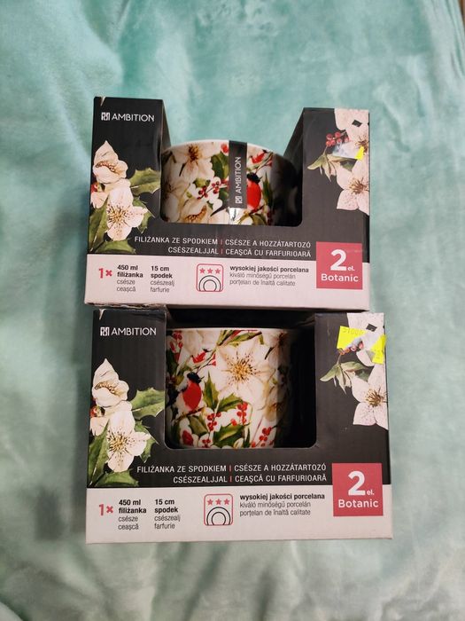 Filiżanki ze spodkiem Ambition 2 sztuki