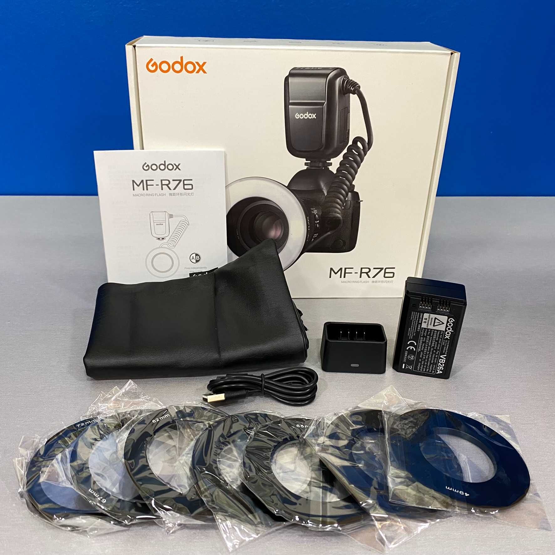 Godox MF-R76 Macro Ring Flash (NOVO - 3 ANOS DE GARANTIA)
