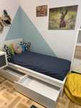 Łóżko Ikea Malm (2szt) biurko Ikea Micke (2szt)
