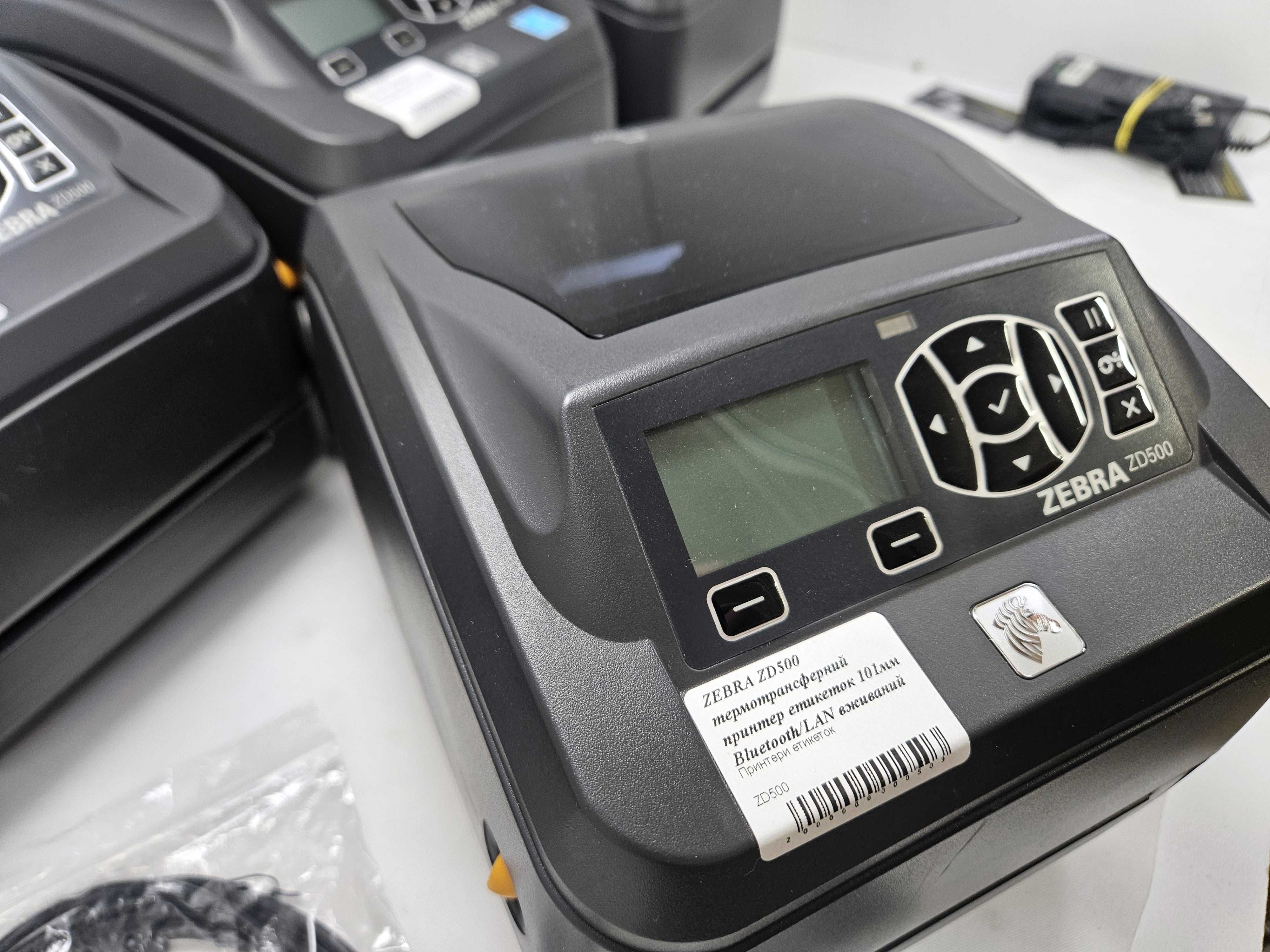 ZEBRA ZD500 термопринер етикеток 101мм, 152мм/с, USB/LAN малий пробіг!