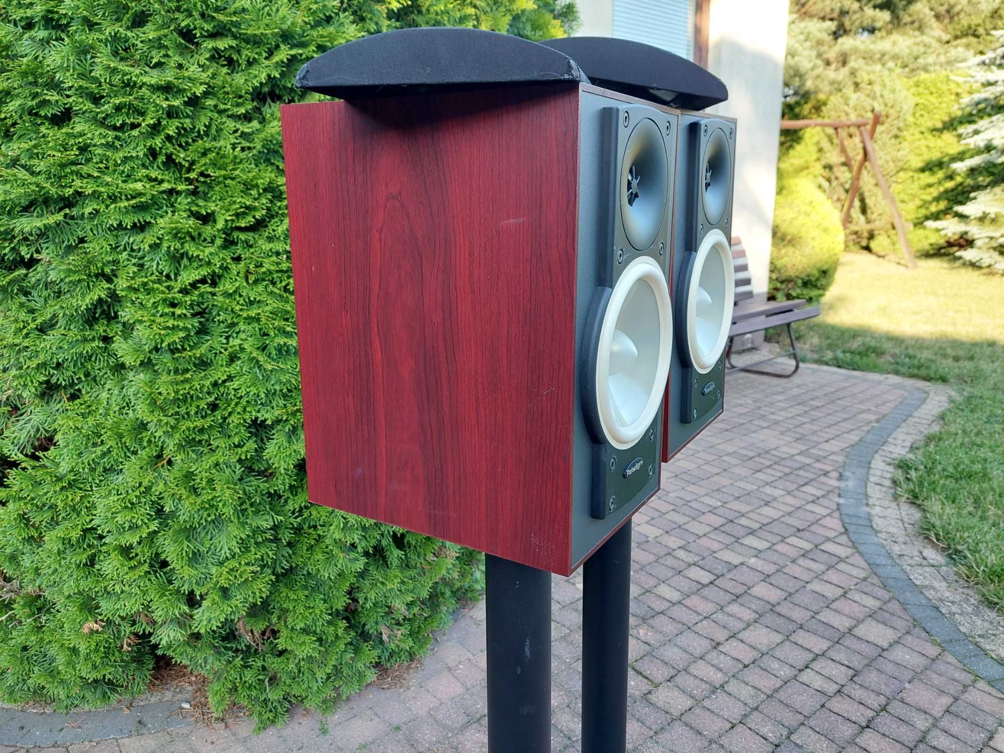 Kolumny Paradigm Monitor ze standami  i kablami kimber kable