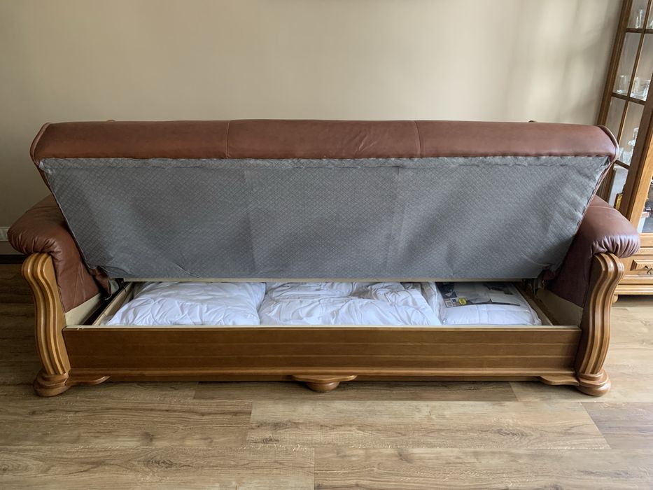 Skórzana sofa + 2 fotele
