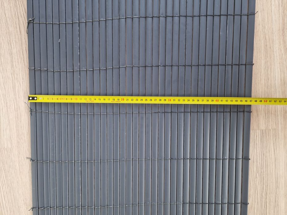 Osłona PCV na balkon szara kawałek mata ala bambus