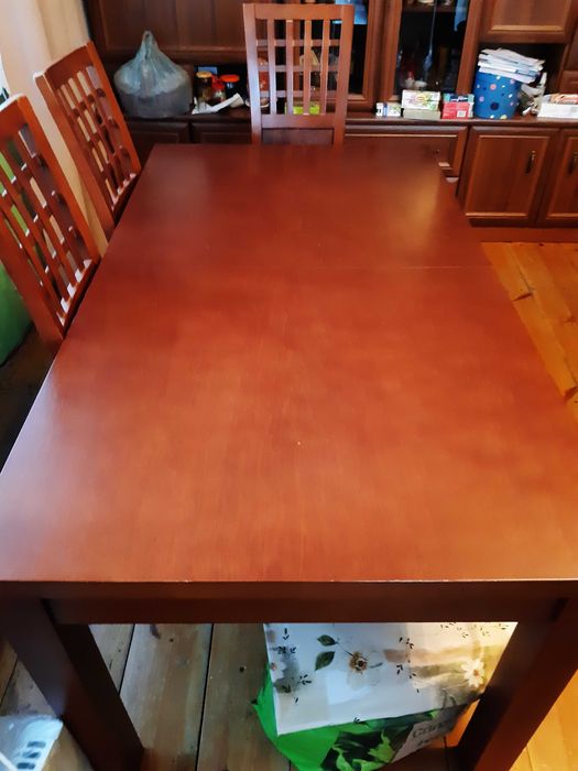 stół rozkładany brązowy