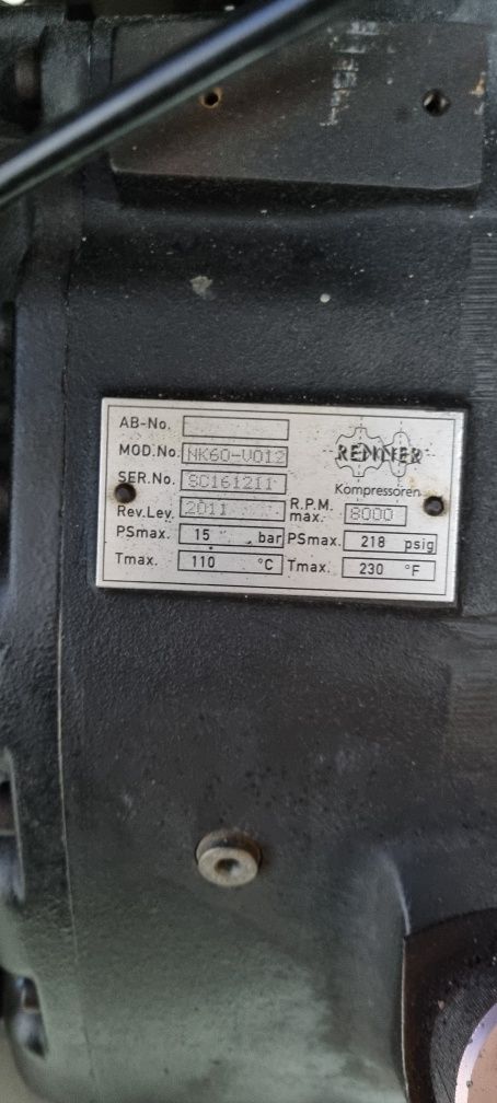 Kompresor śrubowy,sprężarka, Renner 11kw