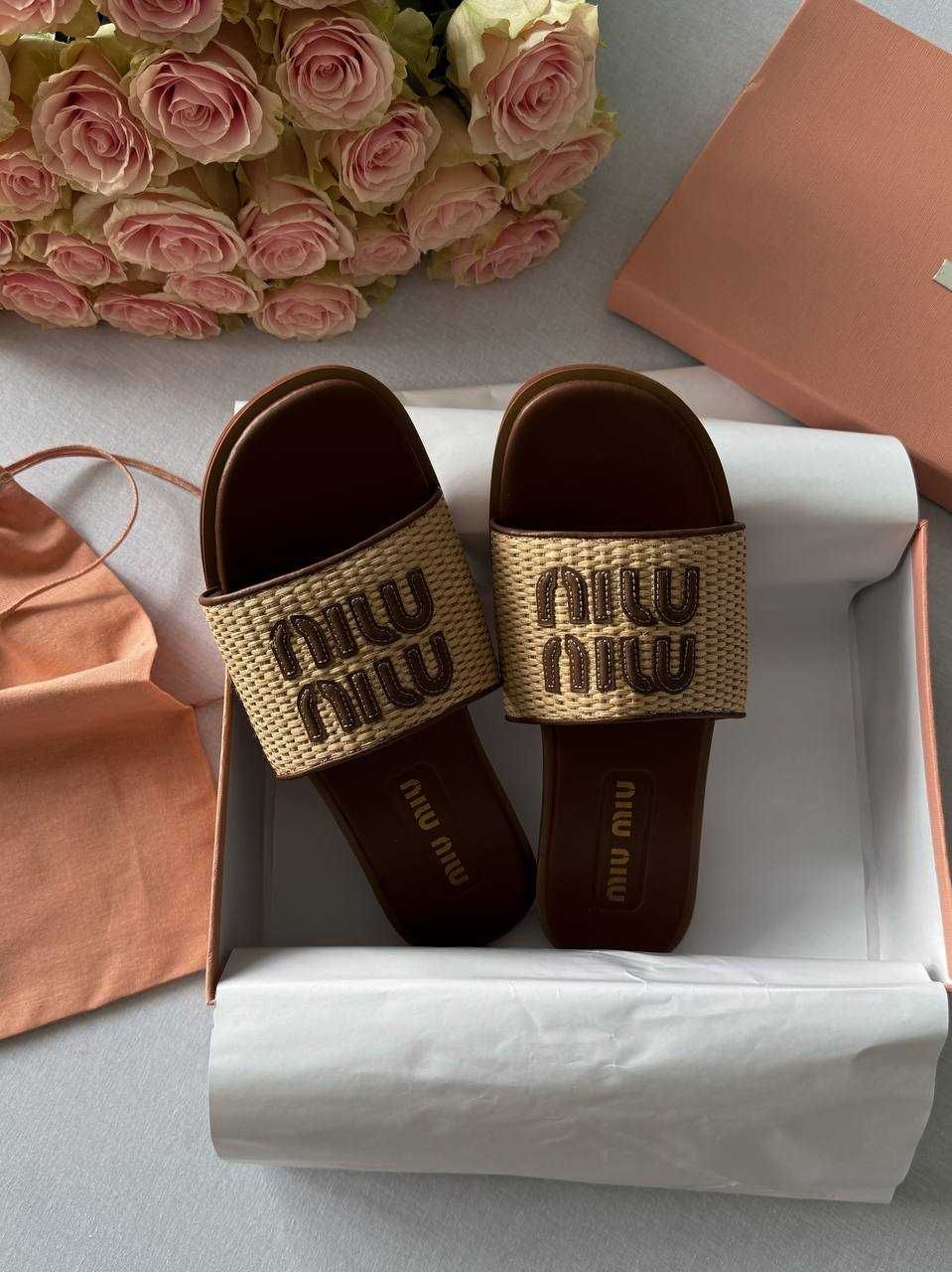 Miu Miu Slippers Brown
