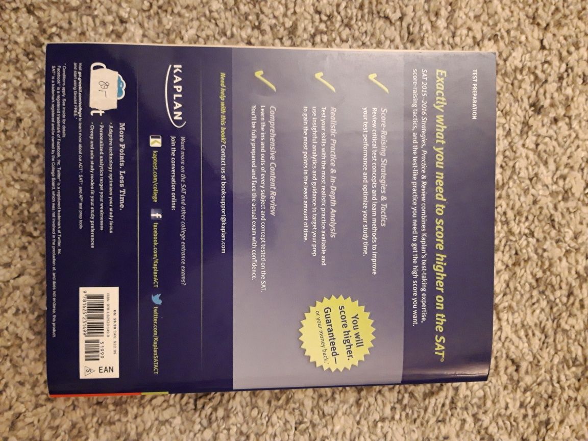 Egzamin SAT Kaplan strategies, practice & review arkusze