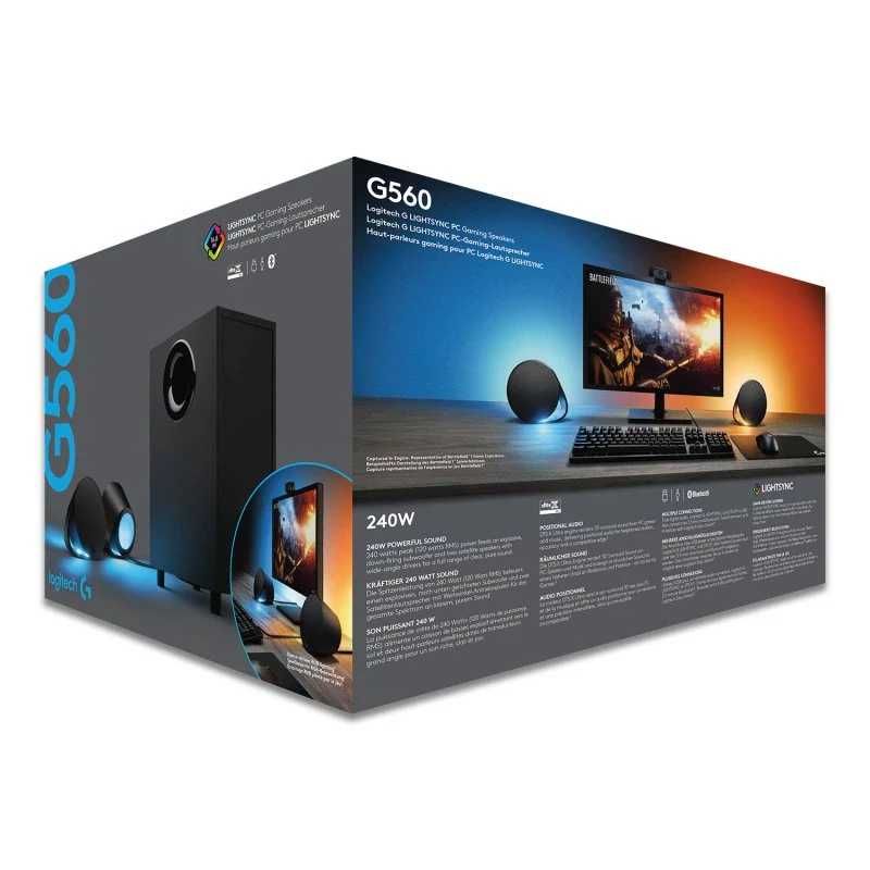 Colunas Logitech 2.1 G560