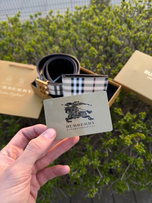 Набор подарочный Burberry мужской Подарунковий Набір Барбери ремень