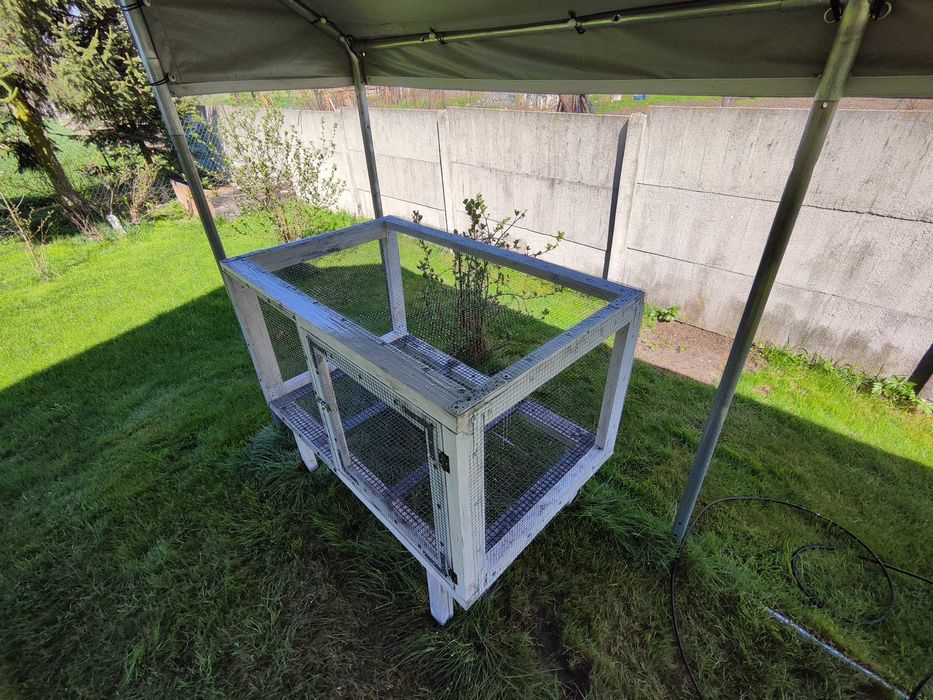 Woliera dla gołębi 150x80x92 ruszt 2mm ocynk, z szufladą, malowana 23r