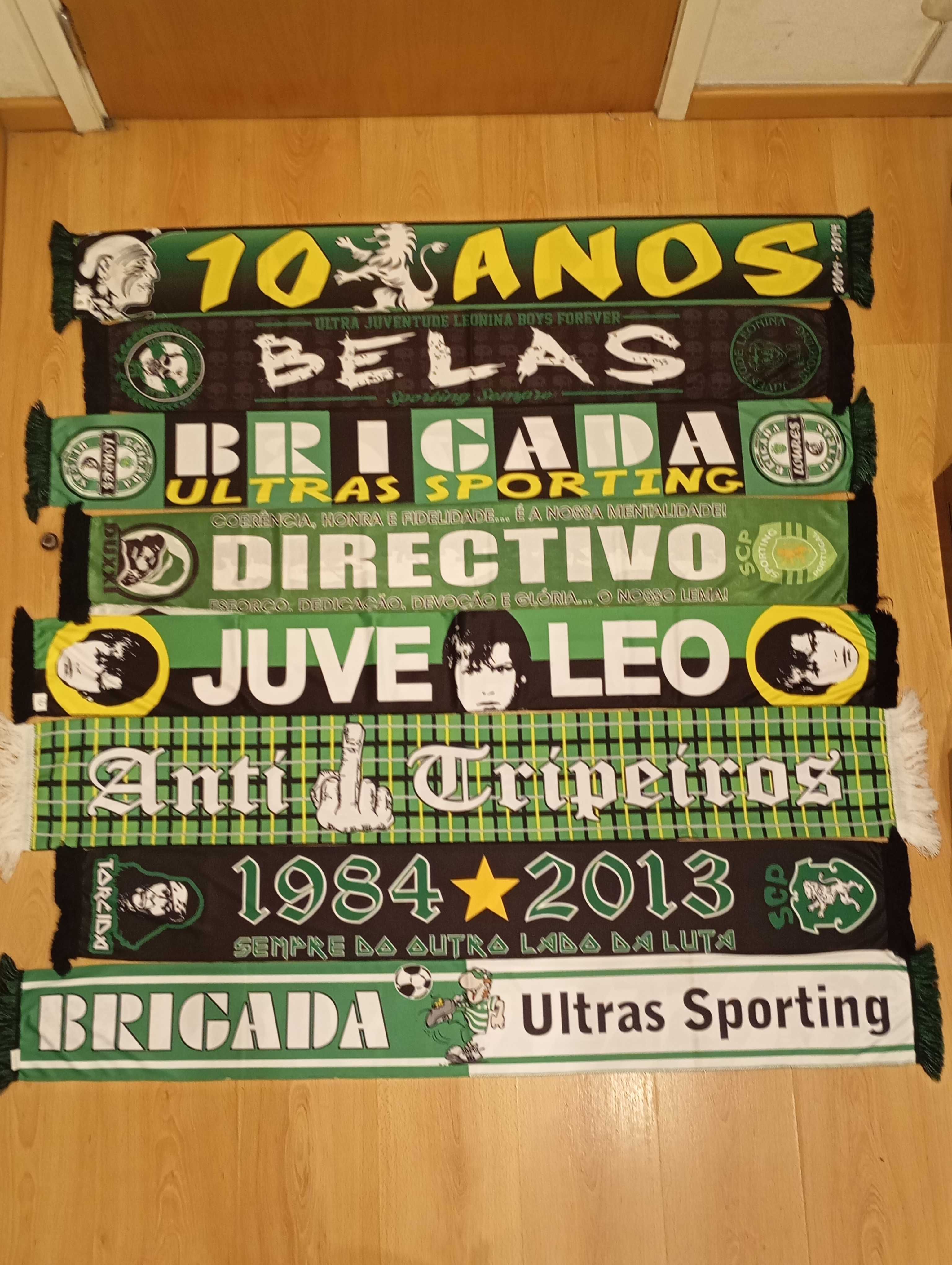 Cachecol ultras Sporting vários futebol artigo de coleção