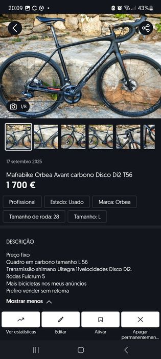 Mafrabike Bicicletas de estrada carbono oportunidade